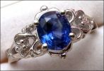 SAPPHIRE (BLUE) 14K RING (Ceylon) �  1.67 ct. Oval Size 6